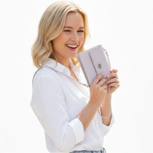 Danier Leather Pastel Lavender Crossbody Bag